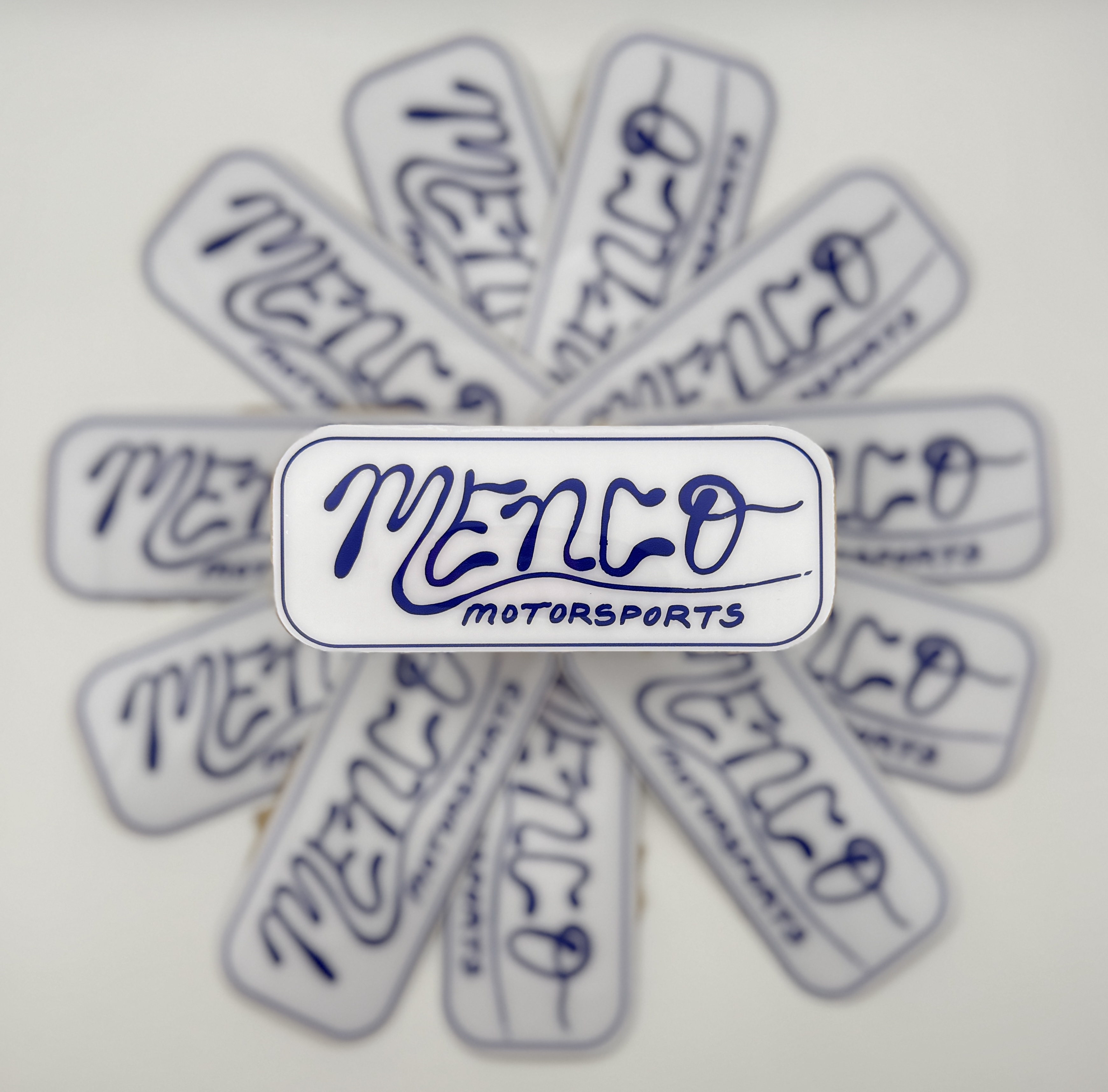 The Heritage Menco Sticker- Blue/ White